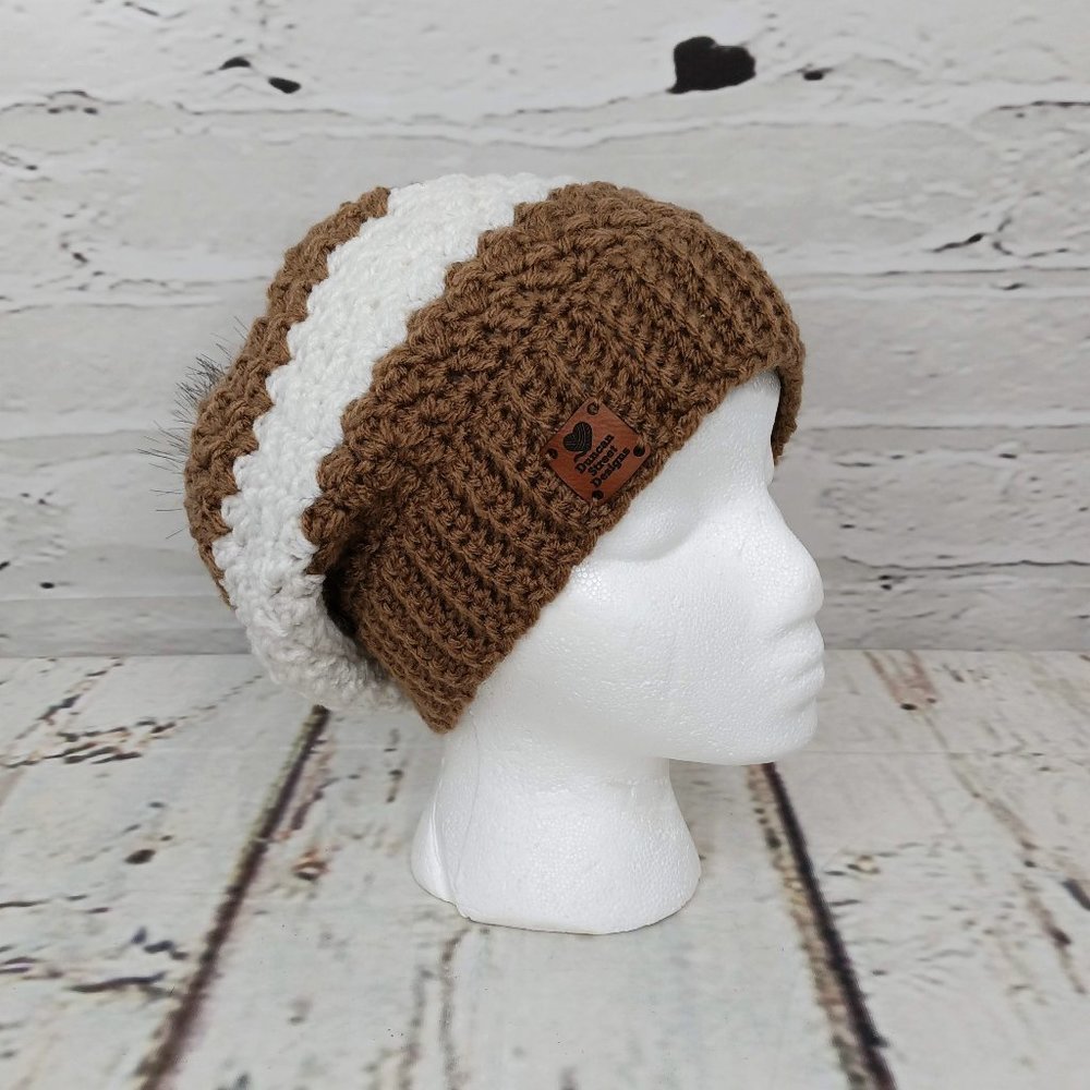 Duncan Street Designs Winterberry Hand Crochet Slouchy Hat with Pom Pom